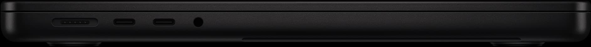 Left side: MagSafe, two Thunderbolt ports, and headphone jack