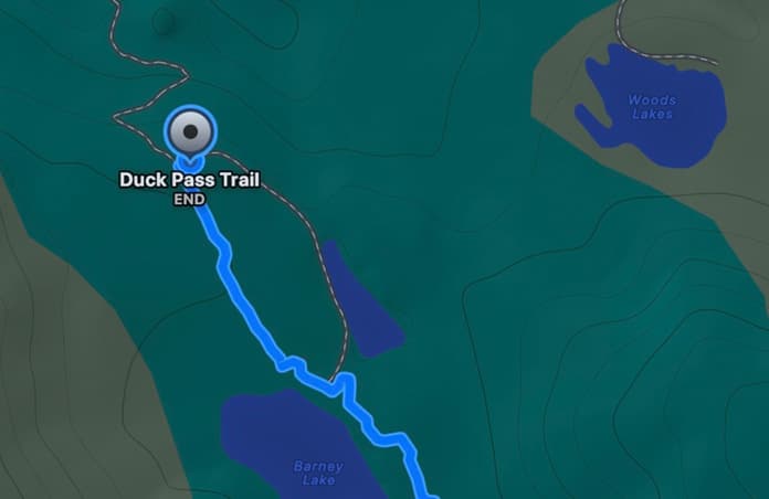 Custom Routes map, estimated time and distance to pinned location