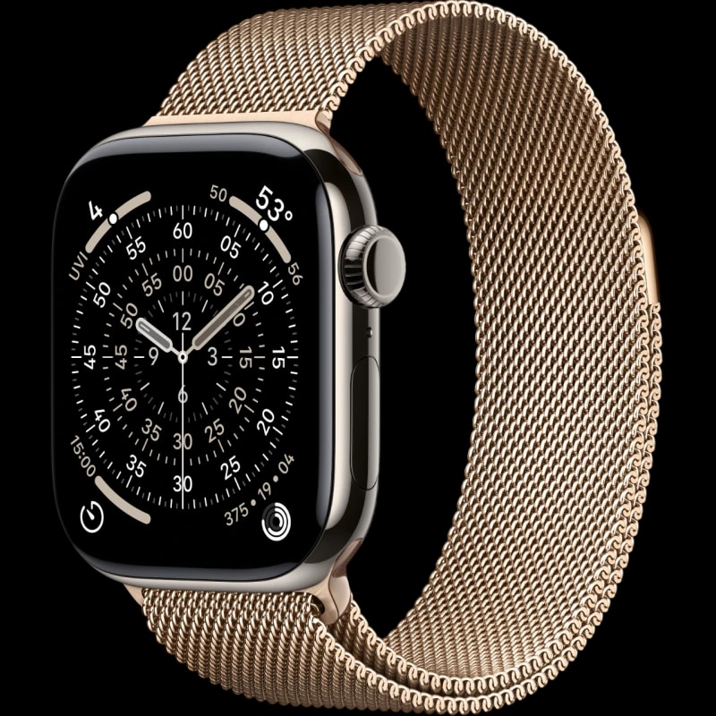 Apple Watch Series 11 · 46 мм · титан — GPS + Cellular · Milanese Loop · SKU Series 11 · 64 ГБ · Натуральный титан · GPS + Cellular